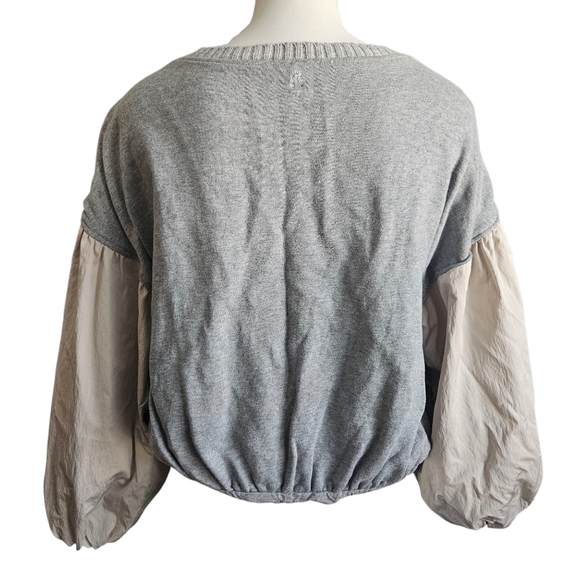 Free People Movement Sweet And Low Cropped Puff Sleeve Sweatshirt | Size Small - Picture 4 of 11